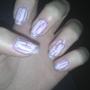 Purple with White Crackle and Silver Tip