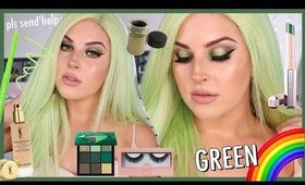 GREEN Makeup Tutorial 🐊🌈 RAINBOW SERIES