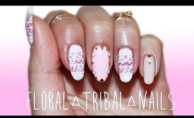 Spring Nails| Floral Tribal Nail Art Δ