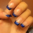 Blue french manicure 
