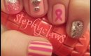Breast Cancer Awarness Nails - Pink Mix n Match Nail Art Tutorial - Live Video