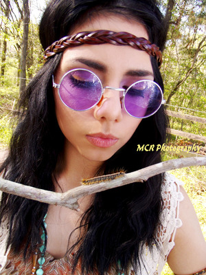 Hippie hair and makeup done by me. :)