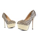 Platform Shoes With Crystal Lace Mesh