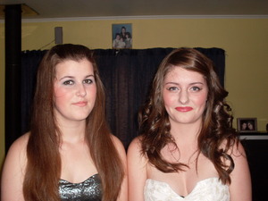 2 lovely girls who's makeup I did for their school ball.
