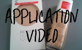 Revlon Nearly Naked Foundation application (Ivory) including powder in Fair