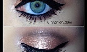 Gold and brown soft smokey eyes