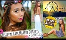 Coachella Inspired Festival Hair Makeup and Outfits! +Hot Day Essentials!