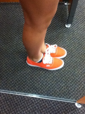 My new coral colored vans