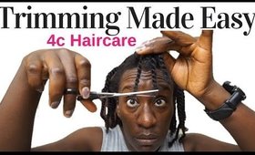 How To Trim 4c Natural Hair For Growth | DIY Hair Trimming Method