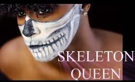 Skeleton Queen | Halloween Makeup GRWM  | Shlinda1