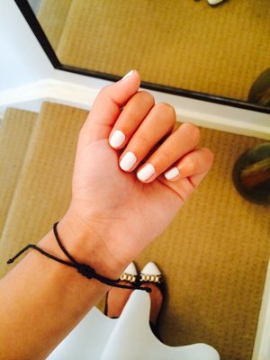 White nails bring out the inner elegance in you! 