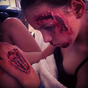 Decided to make my sister apart of the undead :)