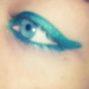 Turquoise eye liner