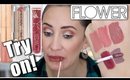 NEW FLOWER BEAUTY LIPSTICK TRY ON:  12 SHADES / FORMULAS