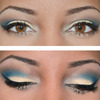 Blue and Yellow Eye Makeup Look