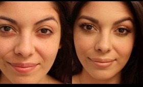 Bare Face Transformation - Gold Shimmery Eyes