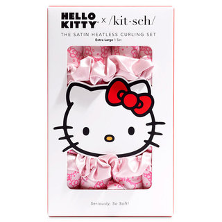 Kitsch Hello Kitty x Kitsch XL Heatless Curling Set Pink Kitty Faces