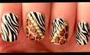 Leopard & Zebra nail art