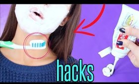 TOP 7 TOOTHPASTE BEAUTY HACKS | I Apply Toothpaste on my skin !