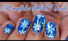 DIY Snowflakes Nailart Decals | Tutorial