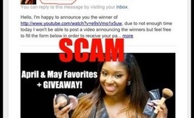 BEWARE: Giveaway Scammer!!! (Please Watch)