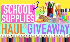 SCHOOL SUPPLIES HAUL & GIVEAWAY | Paris & Roxy