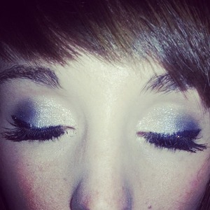 My attempt at smokey eyes

ModelCo. eye shadow trio palette 08 smokey eye 
Miss Shop (Myers) glitter eye liner in black