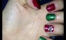 Nail Tutorial: Jeweled Christmas Nails