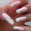 Angled french manicure