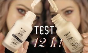 TEST 12h : NYX TOTAL CONTROL DROP FOUNDATION + baza NYX TOTAL CONTROL DROP PRIMER