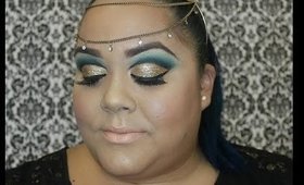 Cut Crease Eye Makeup with Glitter