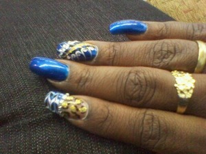 fierce with blue and gold 