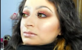 Burnt orange smoked out eyeshadow look