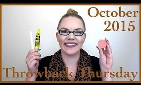 Throwback Thursday: October Favorites 2015