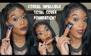 NEW!  L'OREAL INFALLIBLE TOTAL COVER FOUNDATION | FIRST IMPRESSIONS , REVIEW \ TRY ON
