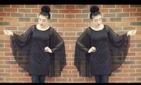 Outfit of the Day - Sheer Batwing Dress!