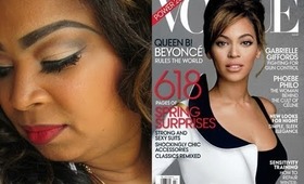 Inspired Look Beyonce Vogue Cover look with HOT RED LIPS !!!!!