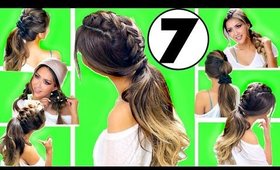★TOP 7 EASY GYM / EVERYDAY HAIRSTYLES for 2017 👍🏽 |  Hairstyles for Long Medium Hair