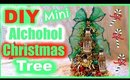 DIY Alcohol Bottle Christmas Tree Gift Idea!