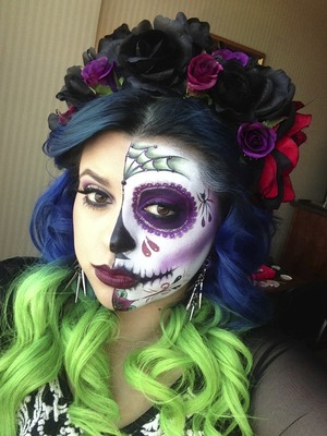 I did this makeup look for the Dia De Los Muertos Festival in Hollywood. By far my favorite sugar skull look I've done up to date. 

Enjoy!
Enjoy!

@angiem_mua