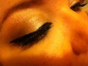 Revlon lashes, Maybelline liquid liner, and for eye shadow I used  too faced Smokey eye pallete. 