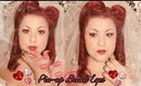 Wedding Series: Neutral Pinup Bridal Makeup w/Pop Of Color * Novia Maquillaje Neutral Antiguo