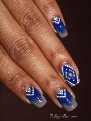 I've created my own tribe! 
http://www.bellezzabee.com/2012/10/nail-challenge-day-16-tribal-print.html