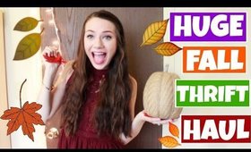 HUGE FALL THRIFT HAUL + TRY ON!