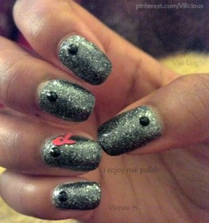 Some rhinestones from bundle monster on top on China Glaze Tinsel Town.