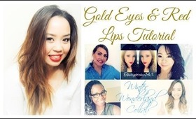 Red Lips & Gold Eyes - Winter Wonderland Collab | xogoxo