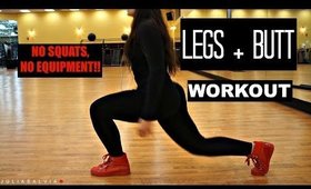 Butt & Legs Workout NO SQUATS, NO EQUIPMENT!