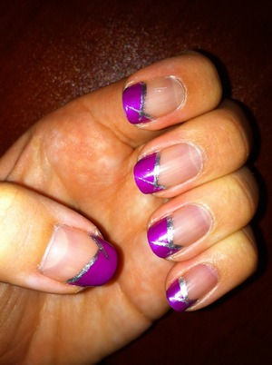 Purple & Silver Manicure