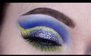 Neon Glitter Cut Crease Makeup Tutorial