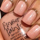 Tapping Tips Pink Frost over Finger Paints Blank Canvas Cream